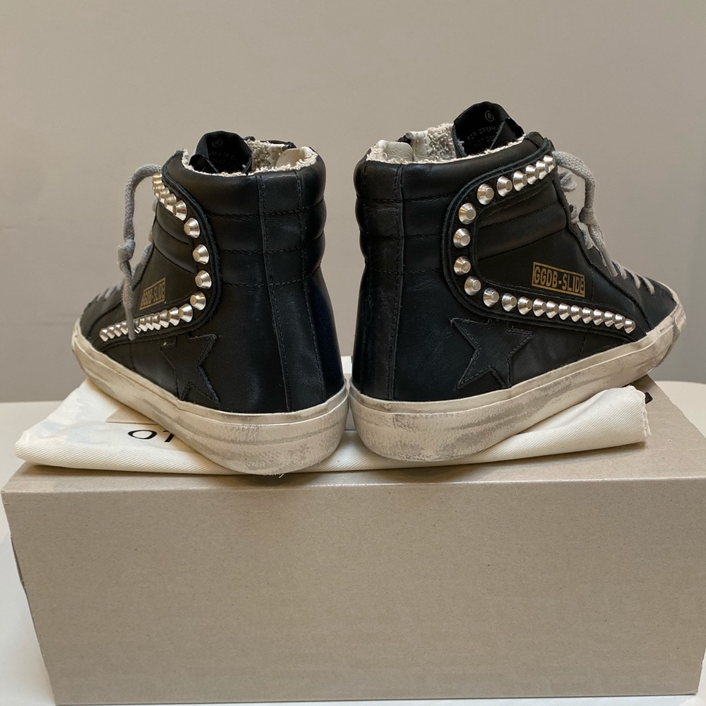 Golden Goose Studded Slide Sneaker in Black sz 40 NIB - Picture 6 of 10